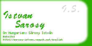 istvan sarosy business card