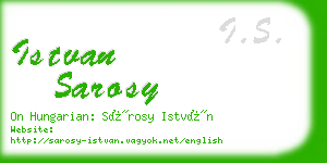 istvan sarosy business card